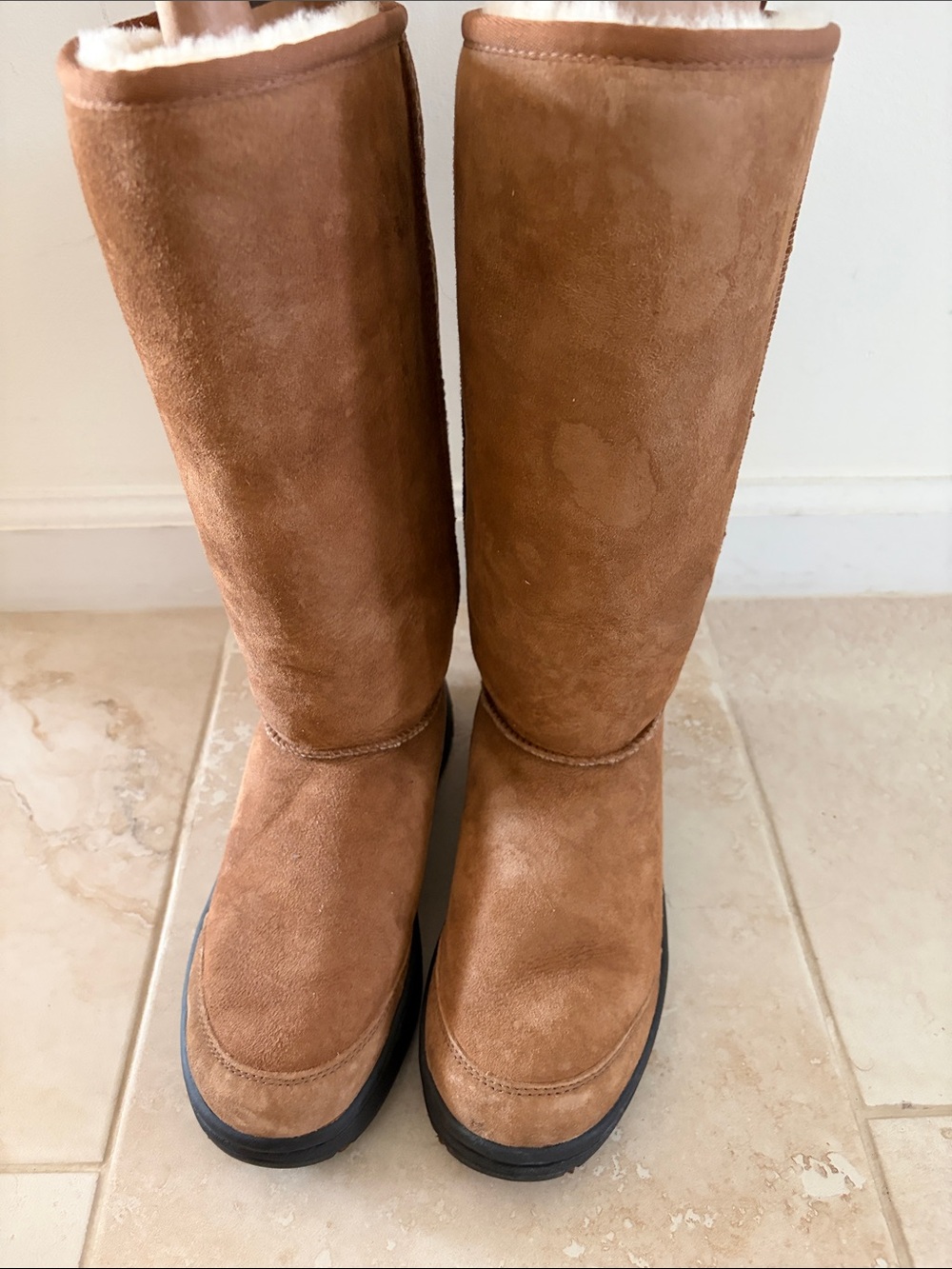 UGG Tall Suede Winter Boots - Chestnut Size 8